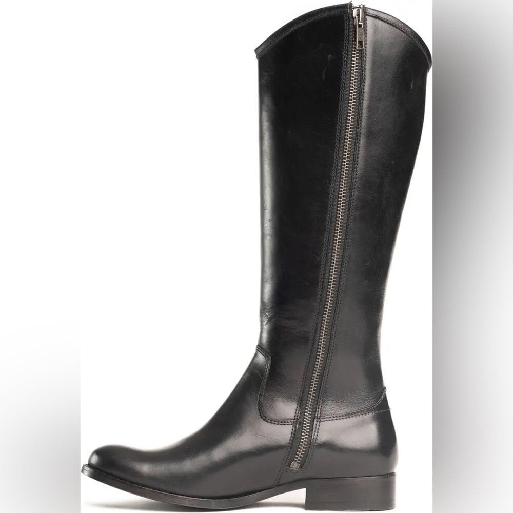 Frye Melissa Black Tall Leather Western Equestrian Riding Boots Women’s Size 7.5 - Picture 4 of 15